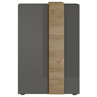 HIGHBOARD Positano  in 78/116/44 cm  - Eichefarben/Dunkelgrau, Basics, Holzwerkstoff (78/116/44cm)