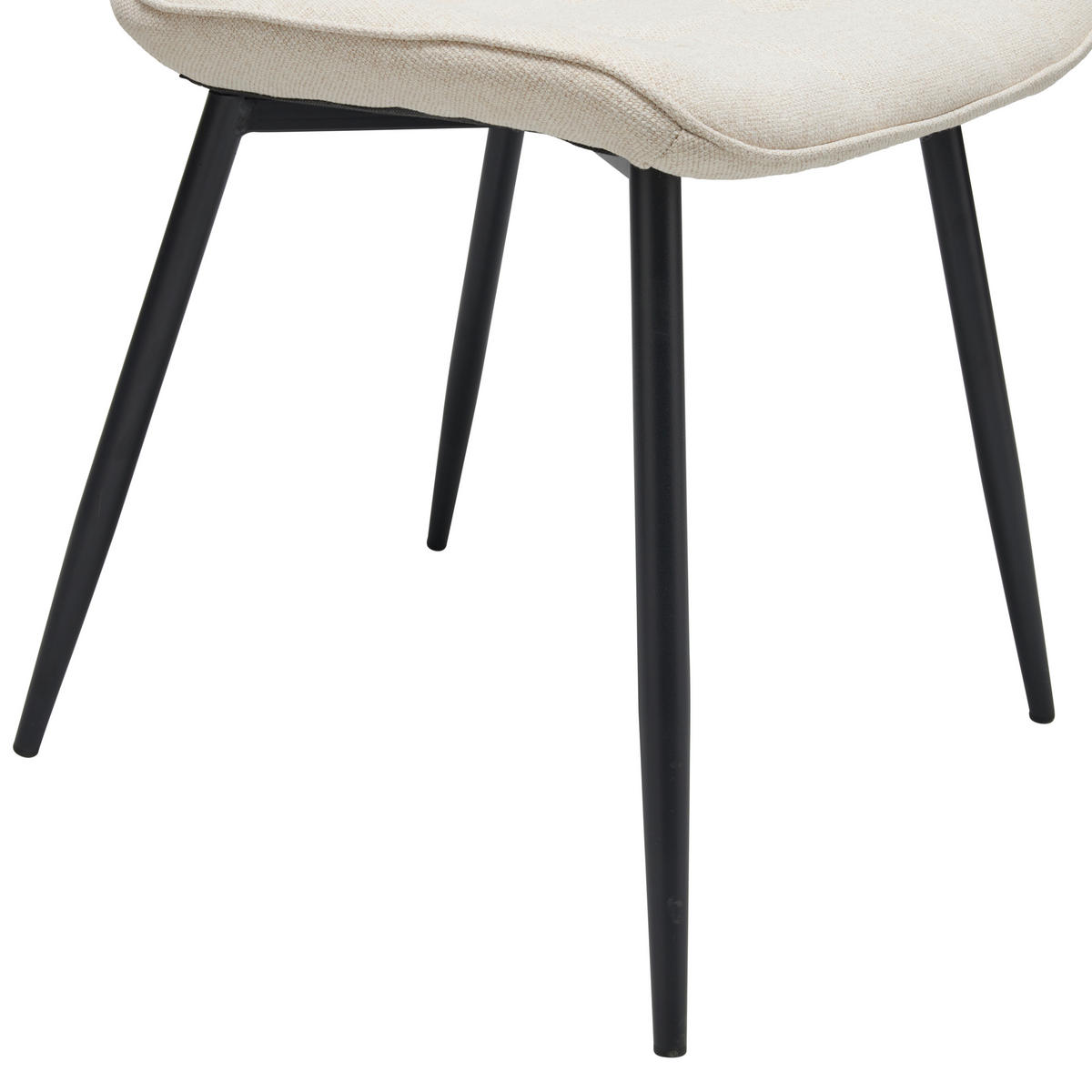 STUHL Webstoff Beige Pappel Sperrholz  - Beige/Schwarz, LIFESTYLE, Holz/Textil (47/82/59cm) - Livetastic