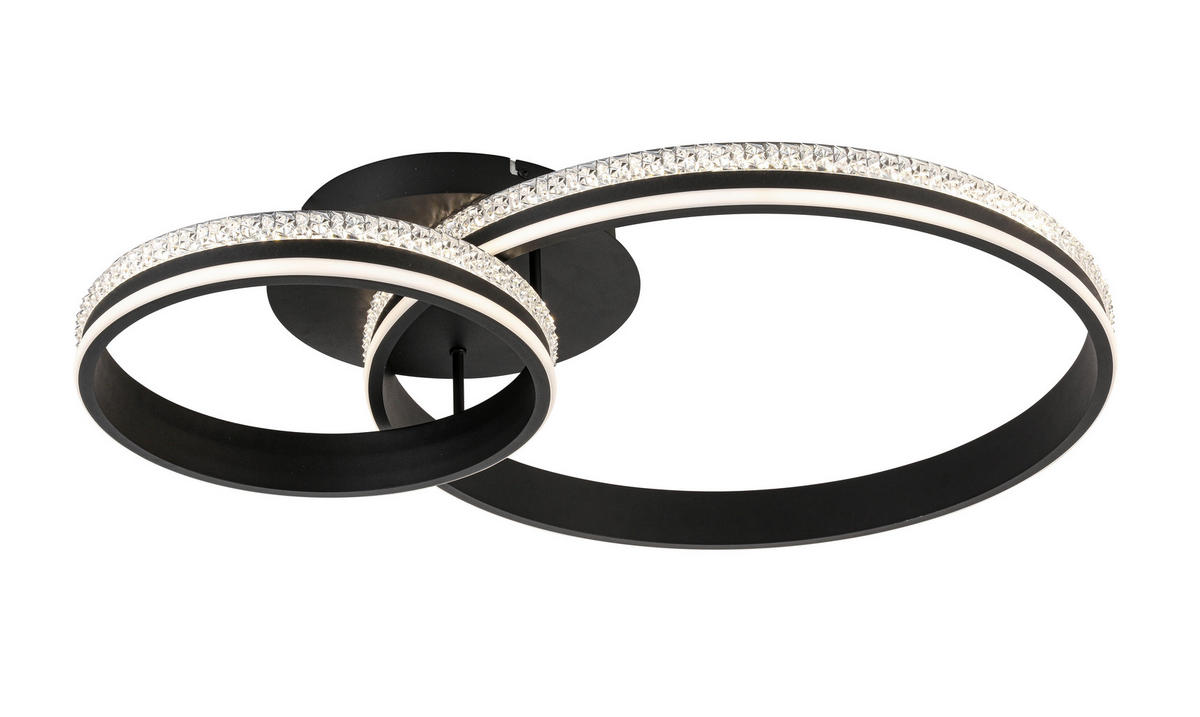 LED PLAFONJERA - crna, Osnovno, metal/plastika (70/50/13,5cm) - Ambiente