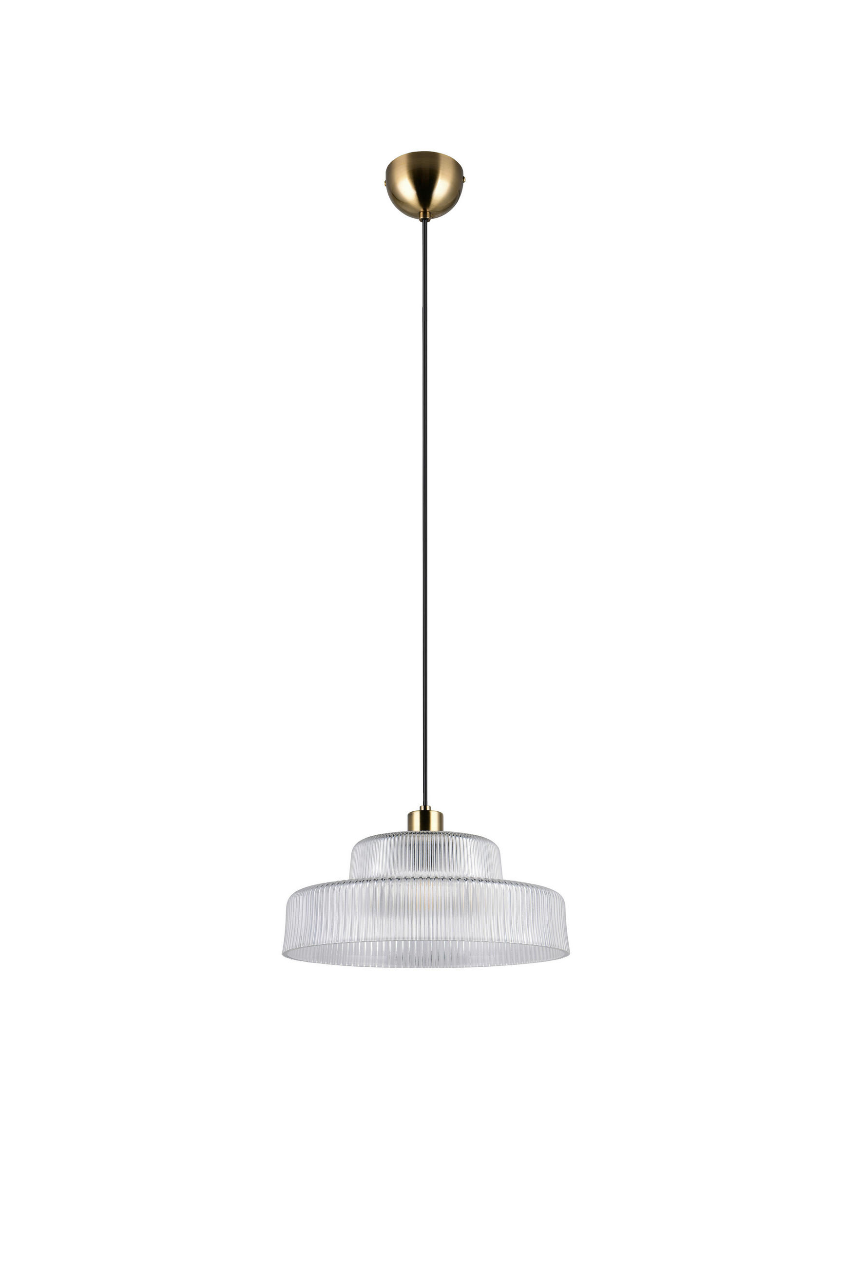 HÄNGELEUCHTE Abella 35/150 cm   - Transparent/Messingfarben, LIFESTYLE, Glas/Metall (35/150cm)