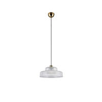 HÄNGELEUCHTE Abella 35/150 cm   - Transparent/Messingfarben, LIFESTYLE, Glas/Metall (35/150cm)