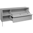 LOWBOARD Imola  in 169/63/42 cm  - Hellgrau/Schwarz, Design, Glas/Holzwerkstoff (169/63/42cm) - Novel