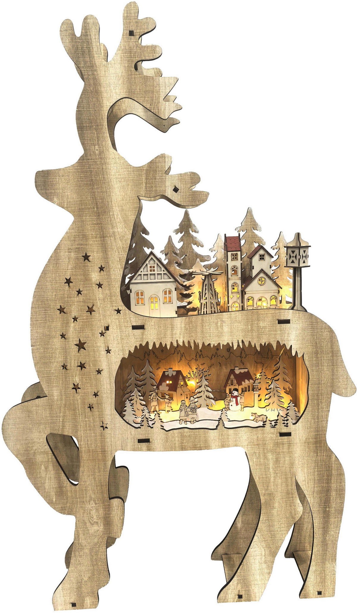 DEKORENTIER - Naturfarben/Orange, LIFESTYLE, Holzwerkstoff (60/98/12,5cm) - X-Mas