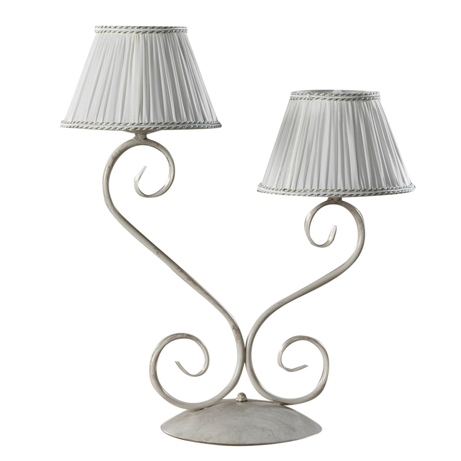 TISCHLEUCHTE Vivienne 45/30/60 cm  - Perlmutt/Cappuccino, KONVENTIONELL, Kunststoff/Textil (45/30/60cm)