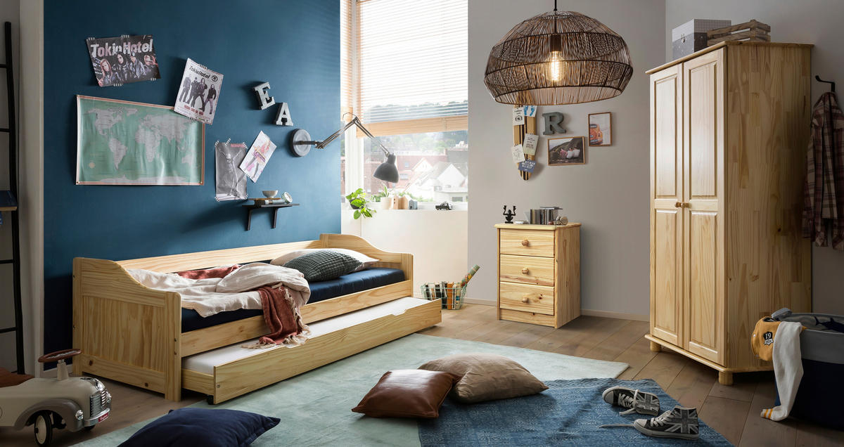 BYRÅ 43/57/35 cm  - naturfärgad, Natur, trä (43/57/35cm) - Livetastic