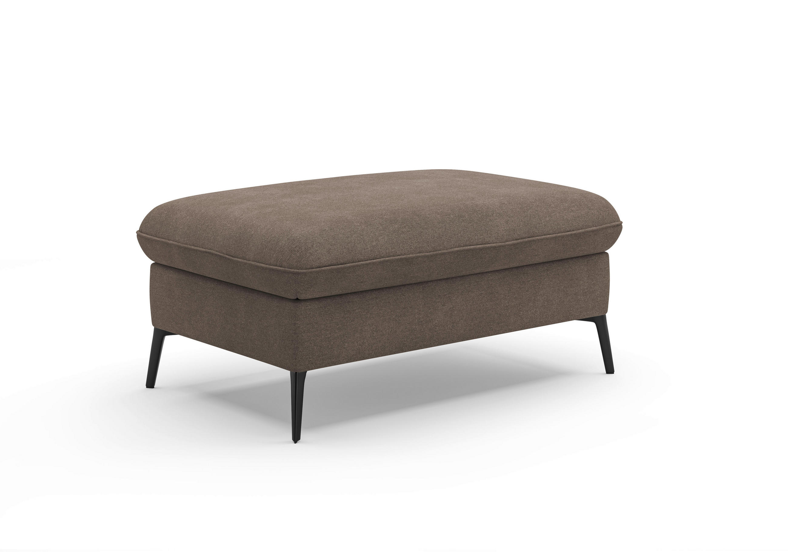 HOCKER in Textil Schlammfarben  - Schlammfarben/Creme, Konventionell, Textil/Metall (104/47/69cm) - Sit & More