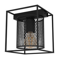 DECKENLEUCHTE    16,5/16,5/19 cm  - Schwarz, Design, Metall (16,5/16,5/19cm) - Eglo