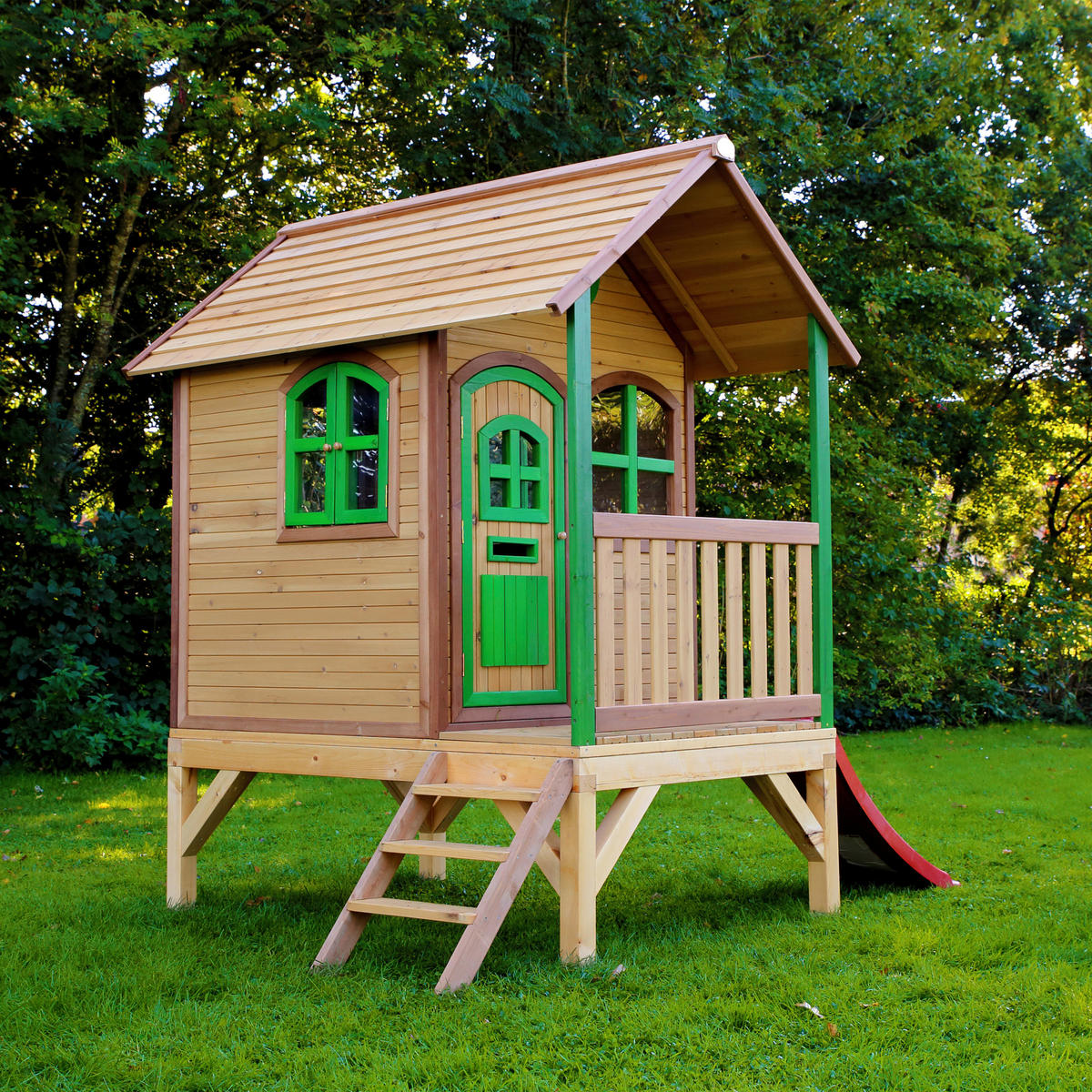 SPIELHAUS 287/231/191 cm  - Rot/Braun, Konventionell, Holz (287/231/191cm)