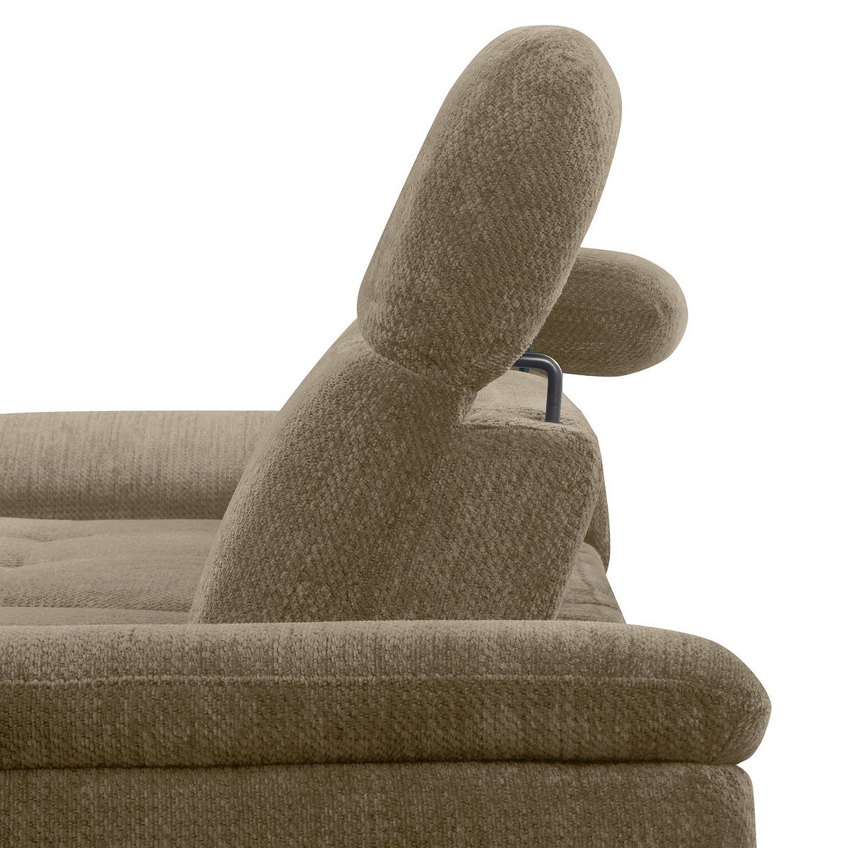 ECKSOFA  Webstoff Taupe  - Taupe/Schwarz, Design, Textil/Metall (195/268cm) - Livetastic