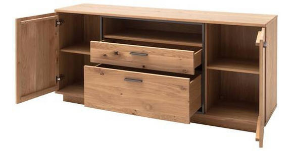 SIDEBOARD  in 180/81/44 cm  - Eichefarben/Anthrazit, KONVENTIONELL, Holz/Holzwerkstoff (180/81/44cm) - Landscape