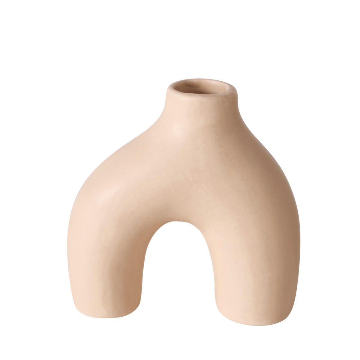 VASE 10 cm  - Beige/Weiß, Basics, Keramik (10/3,5/10cm) - Boltze Home