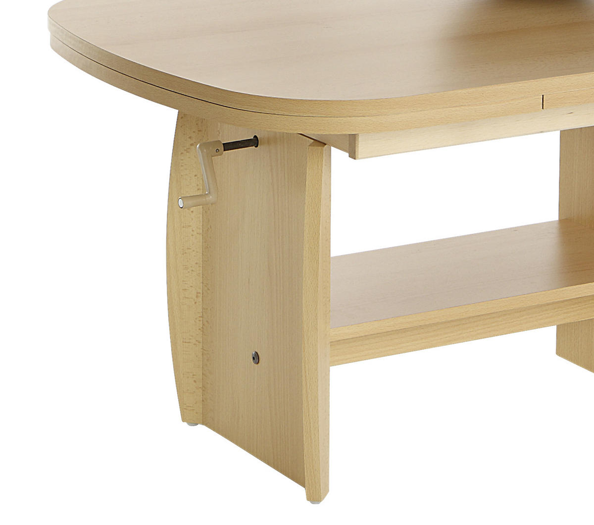 COUCHTISCH oval Buchefarben  - Buchefarben, Basics, Holzwerkstoff (90 - 142/52 - 62/68cm) - MID.YOU