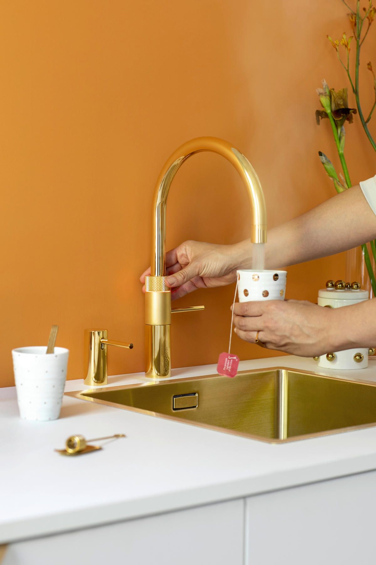 KÜCHENARMATUR - Goldfarben, Basics, Metall (24/36,6cm) - Quooker