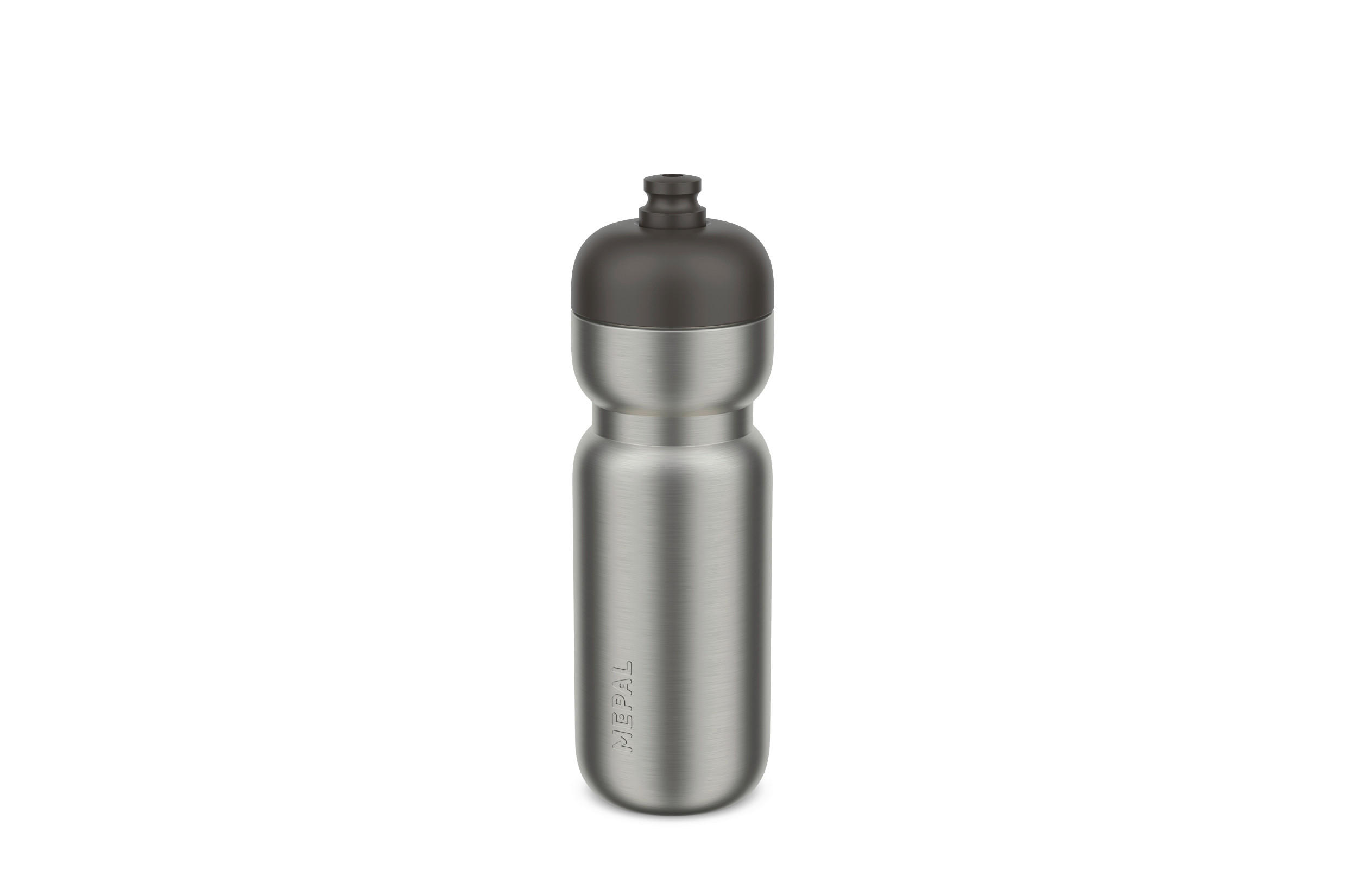 UNIVERSALFLASCHE Pull Sport  - Edelstahlfarben/Anthrazit, KONVENTIONELL, Kunststoff/Metall (7,5cm) - Mepal