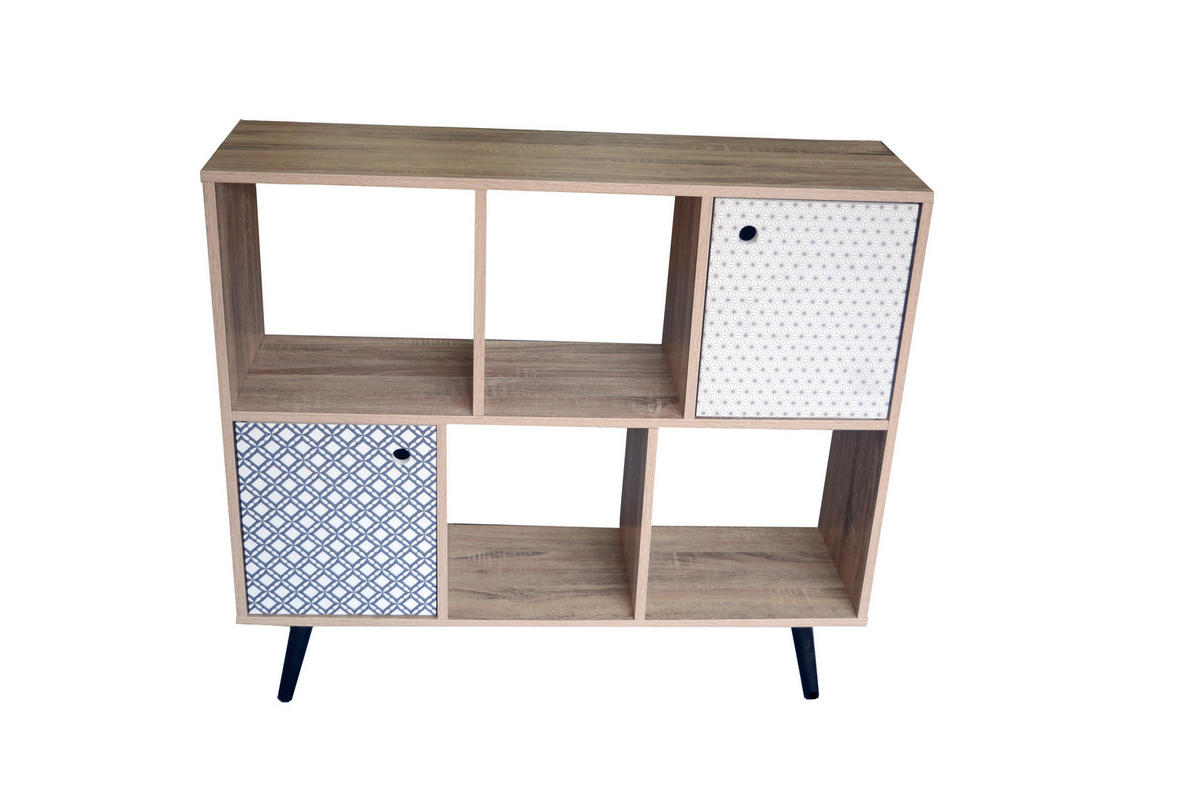 SIDEBOARD  in 98,5/87/29 cm  - Eichefarben/Multicolor, Design, Holzwerkstoff (98,5/87/29cm) - Livetastic