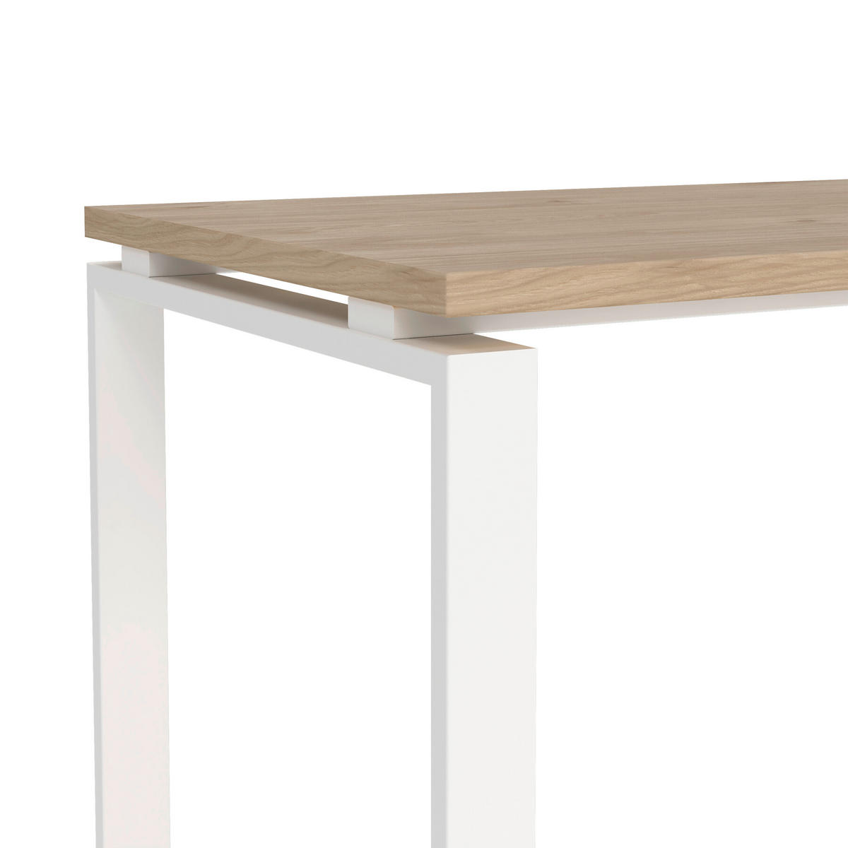 SCHREIBTISCH 150/60/75,6 cm  in Eichefarben  - Eichefarben/Weiß, MODERN, Holzwerkstoff/Metall (150/60/75,6cm) - MID.YOU