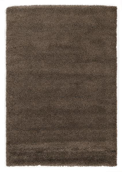 Hochflorteppich Fantasy Shaggy Hellbraun 200x200 cm