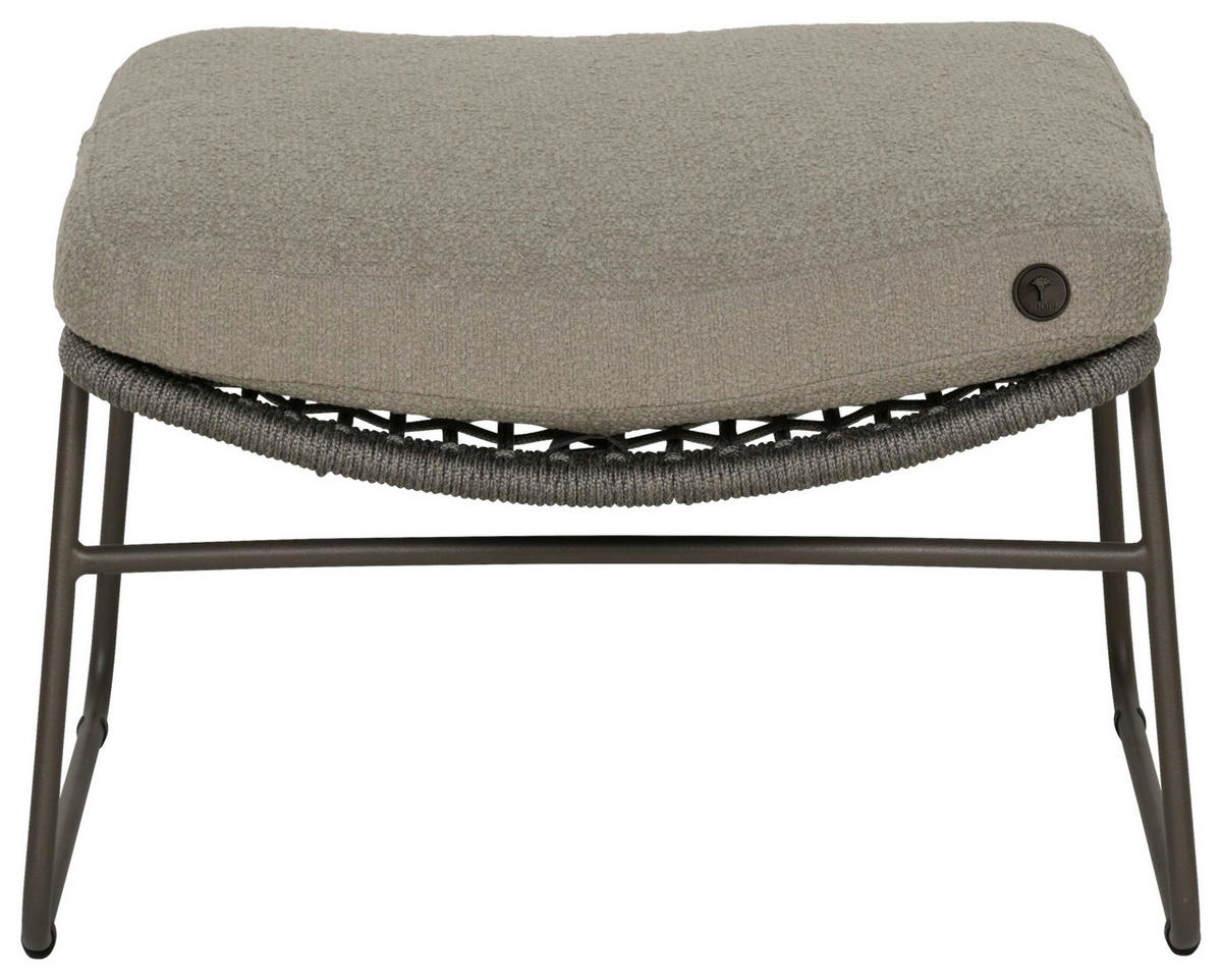 LOUNGEHOCKER  - Taupe/Schlammfarben, Basics, Textil/Metall (68/37/61cm) - Joop!