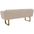 SITZBANK 224/91/69 cm Flachgewebe Sandfarben massiv Holz  - Sandfarben/Eichefarben, Design, Holz/Textil (224/91/69cm) - Valnatura