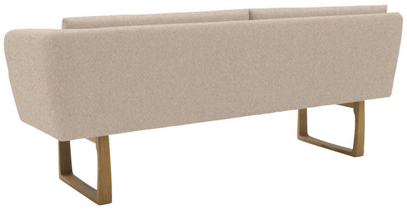 SITZBANK 224/91/69 cm Flachgewebe Sandfarben massiv Holz  - Sandfarben/Eichefarben, Design, Holz/Textil (224/91/69cm) - Valnatura