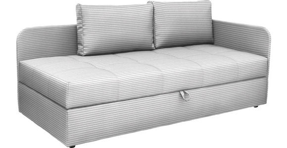 LIEGE  in Cord Hellgrau  - Hellgrau/Schwarz, Basics, Kunststoff/Textil (205/90/95cm) - Xora