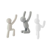 STENSKI KAVELJ - siva/bela, Basics, umetna masa (18/8/19cm) - Umbra