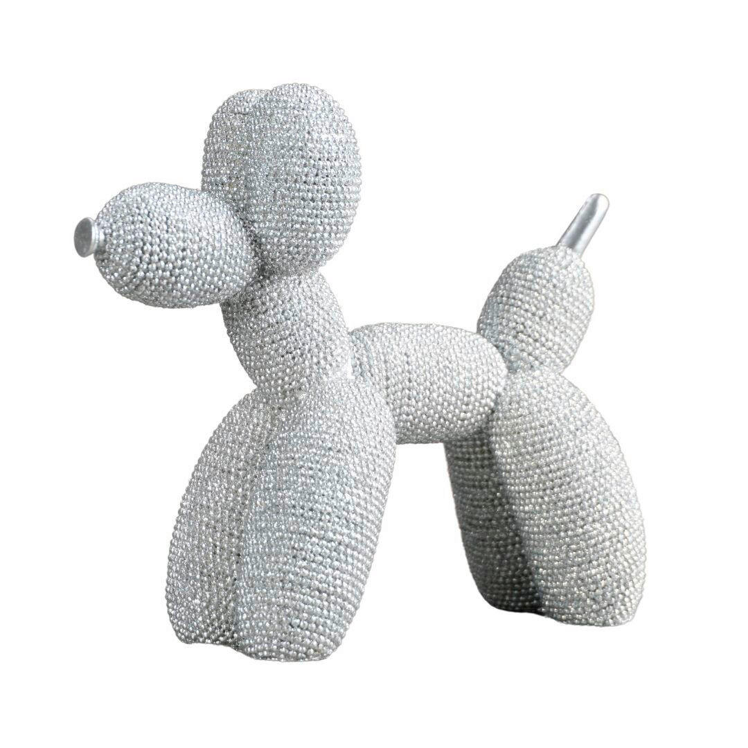 SZOBOR - ezüstszínű, Basics, műanyag (17,5/7/15,5cm)