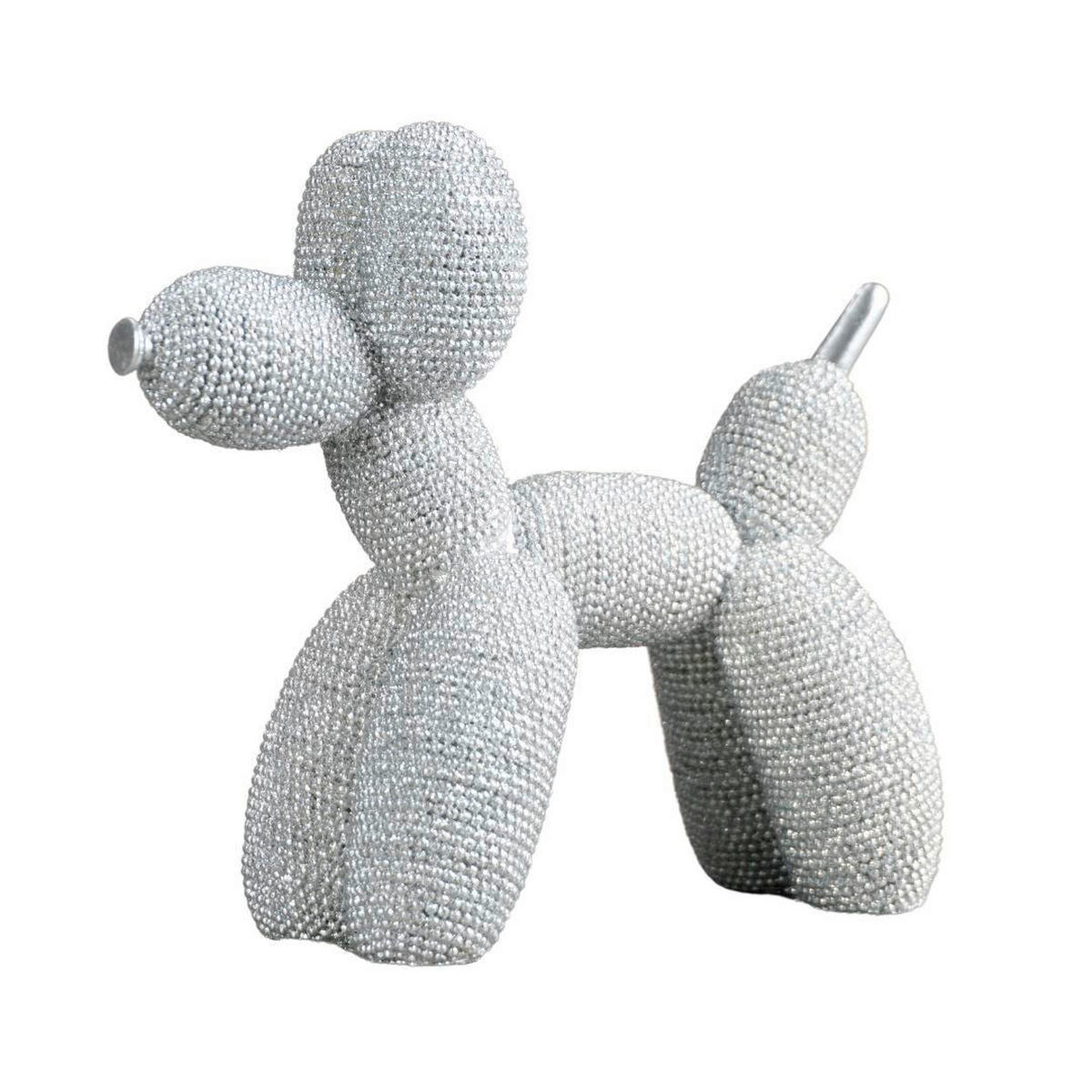 SZOBOR - ezüstszínű, Basics, műanyag (17,5/7/15,5cm)