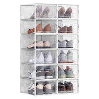 SCHUHBOX 33,5/14,3/23,2 cm  - Transparent/Weiß, Trend, Kunststoff (33,5/14,3/23,2cm) - Boxxx
