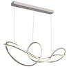 LED-HÄNGELEUCHTE 110/33/120 cm  - Chromfarben/Weiß, Design, Kunststoff/Metall (110/33/120cm)