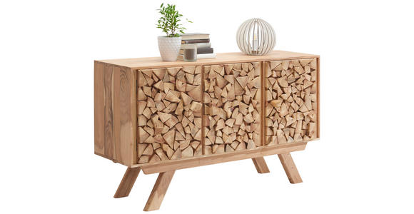 KOMMODE 140/80/40 cm Akazie massiv  - Akaziefarben, Trend, Holz/Holzwerkstoff (140/80/40cm) - Landscape