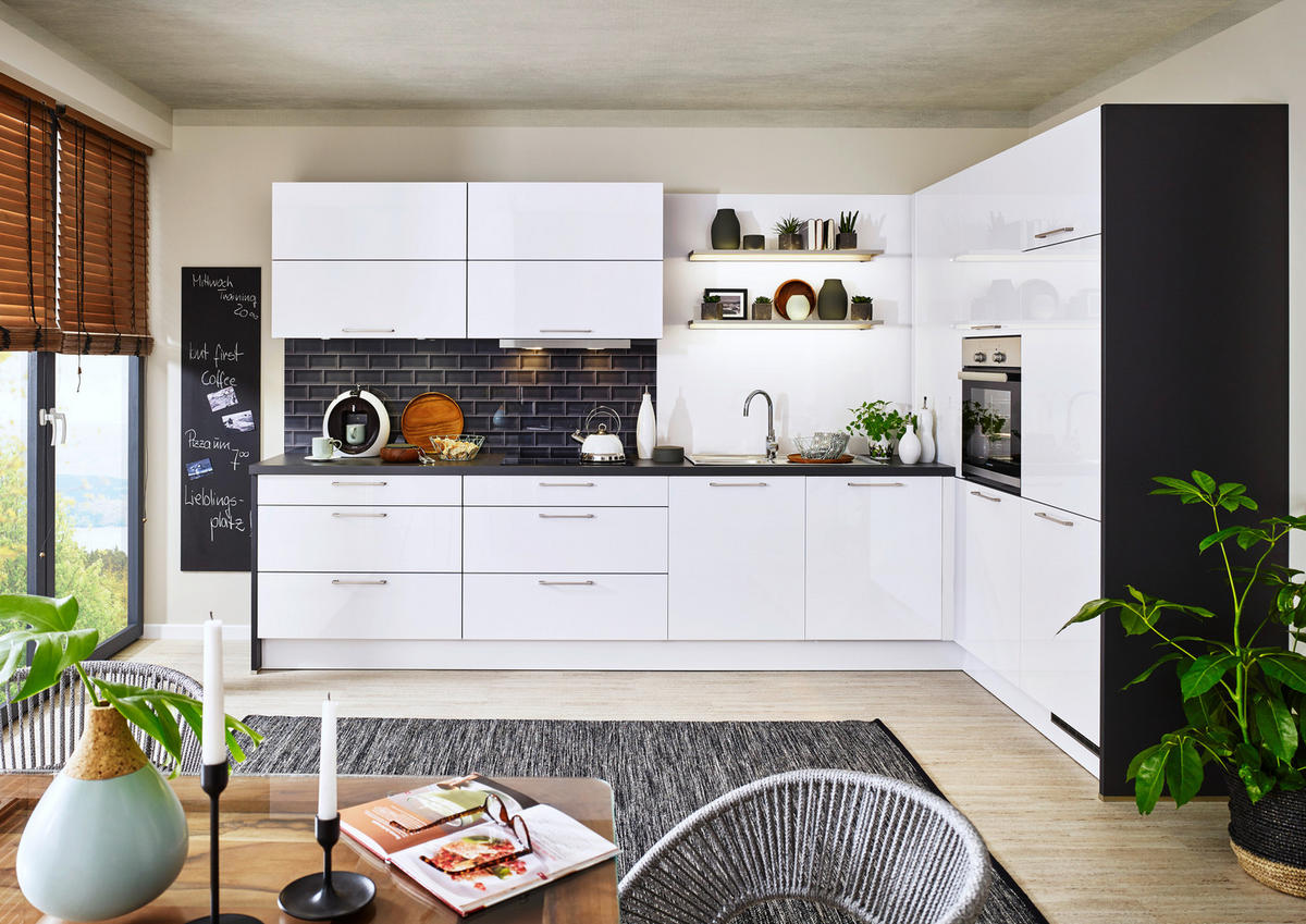BUCĂTĂRIE LA COMANDĂ   - alb, Design, material pe bază de lemn - Moderano