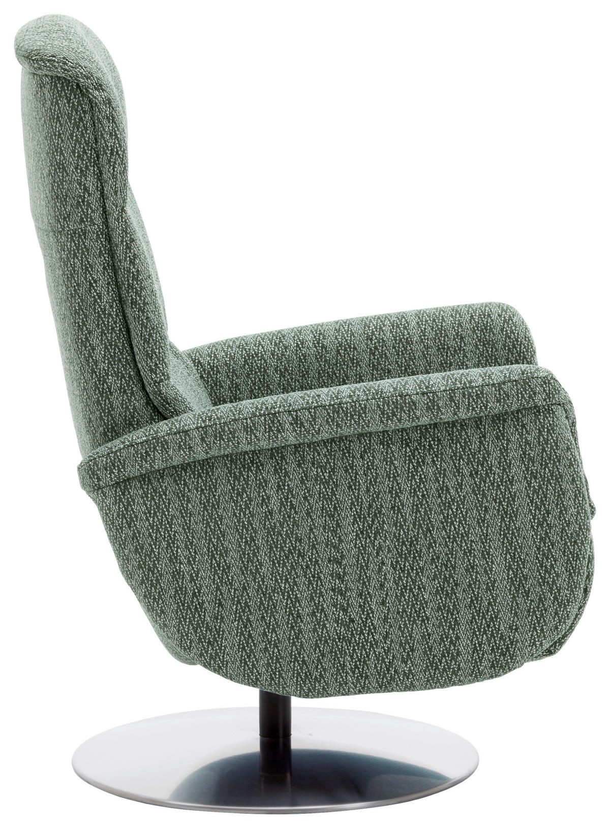 RELAXSESSEL Flachgewebe Relaxfunktion, Kopfteilverstellung, Fußteilverstellung, Rücken echt    - Edelstahlfarben/Grün, Design, Textil/Metall (71/112/83cm) - Dieter Knoll