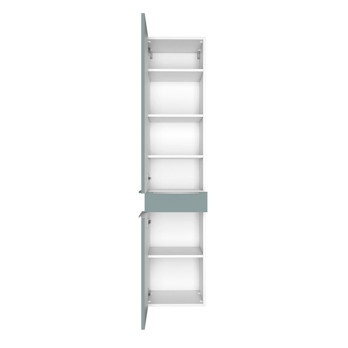 HOCHSCHRANK 40/180/35 cm  - Silberfarben/Grün, KONVENTIONELL, Holzwerkstoff (40/180/35cm) - Xora