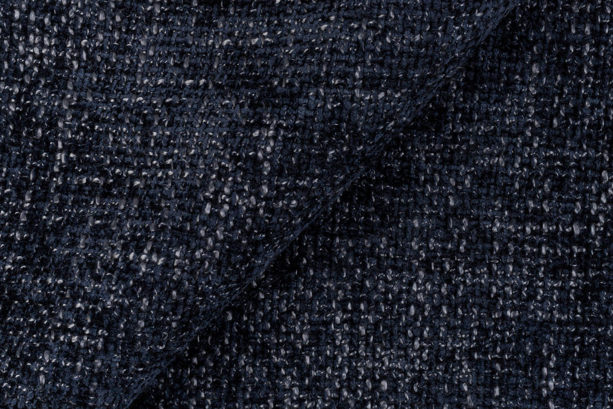 3-SITZER-SOFA in Webstoff Dunkelblau  - Schwarz/Dunkelblau, Konventionell, Textil/Metall (196/78/90cm) - MID.YOU