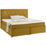 BOXSPRINGBETT 180/200 cm  in Currygelb  - Currygelb/Schwarz, Design, Kunststoff/Textil (180/200cm) - Xora