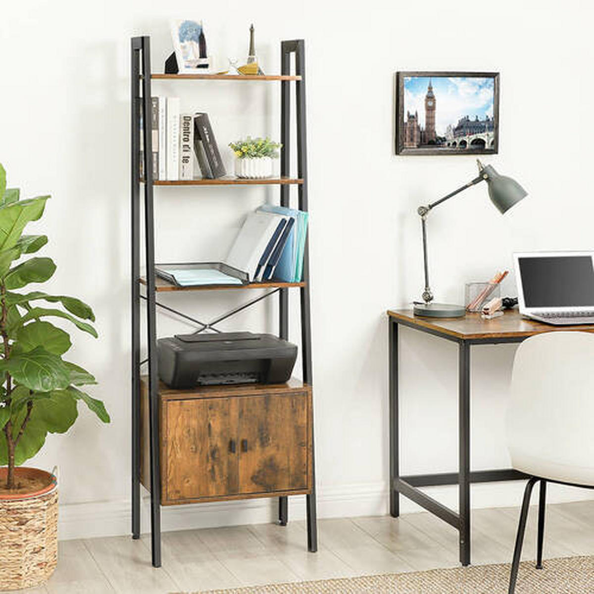 REGAL  56/172/34 cm Braun, Schwarz  - Schwarz/Braun, LIFESTYLE, Holzwerkstoff/Metall (56/172/34cm) - Boxxx