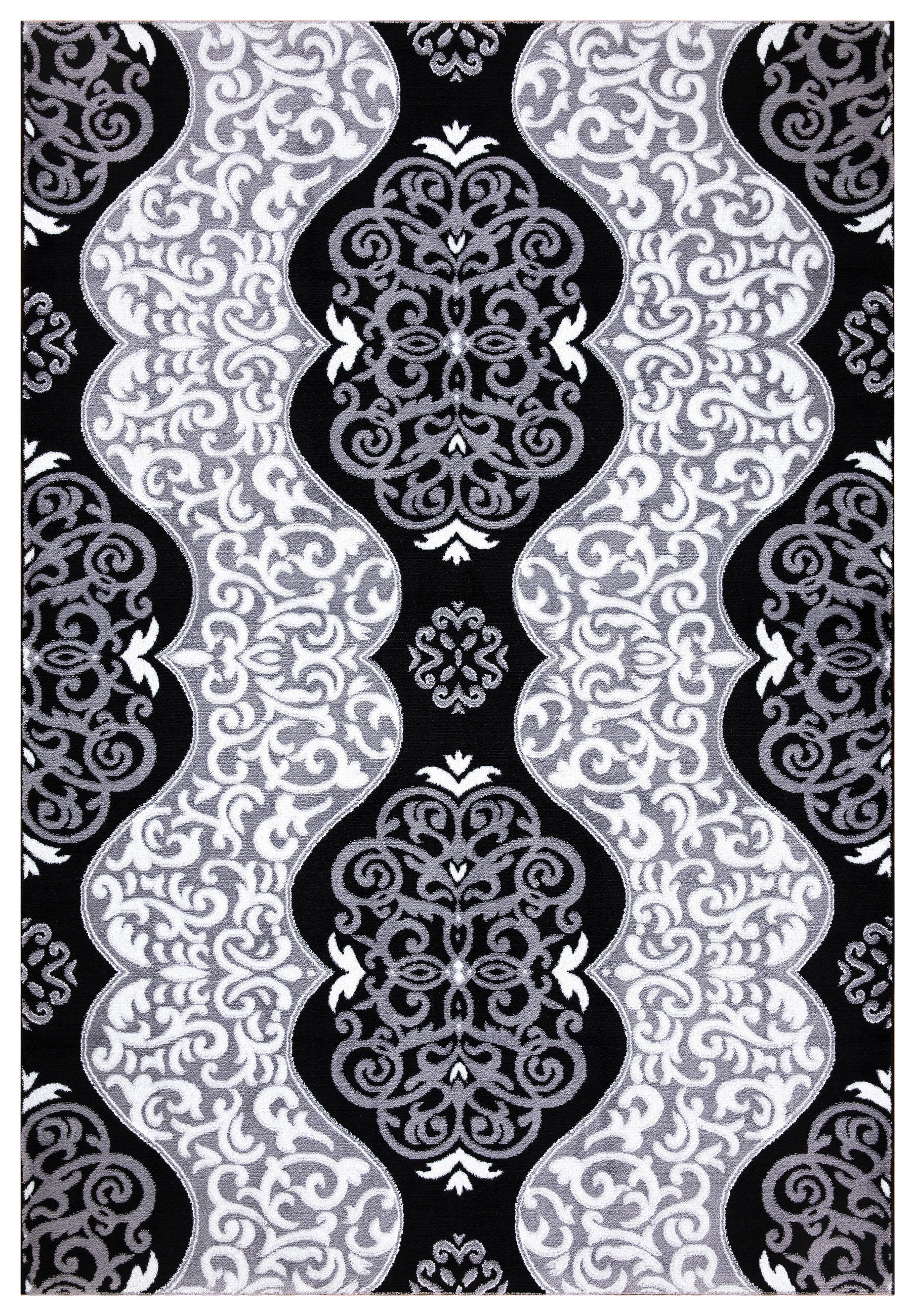 VINTAGE-TEPPICH 120/170 cm Eleysa Grau, Schwarz, Weiß  - Schwarz/Weiß, LIFESTYLE, Textil (120/170cm) - Novel