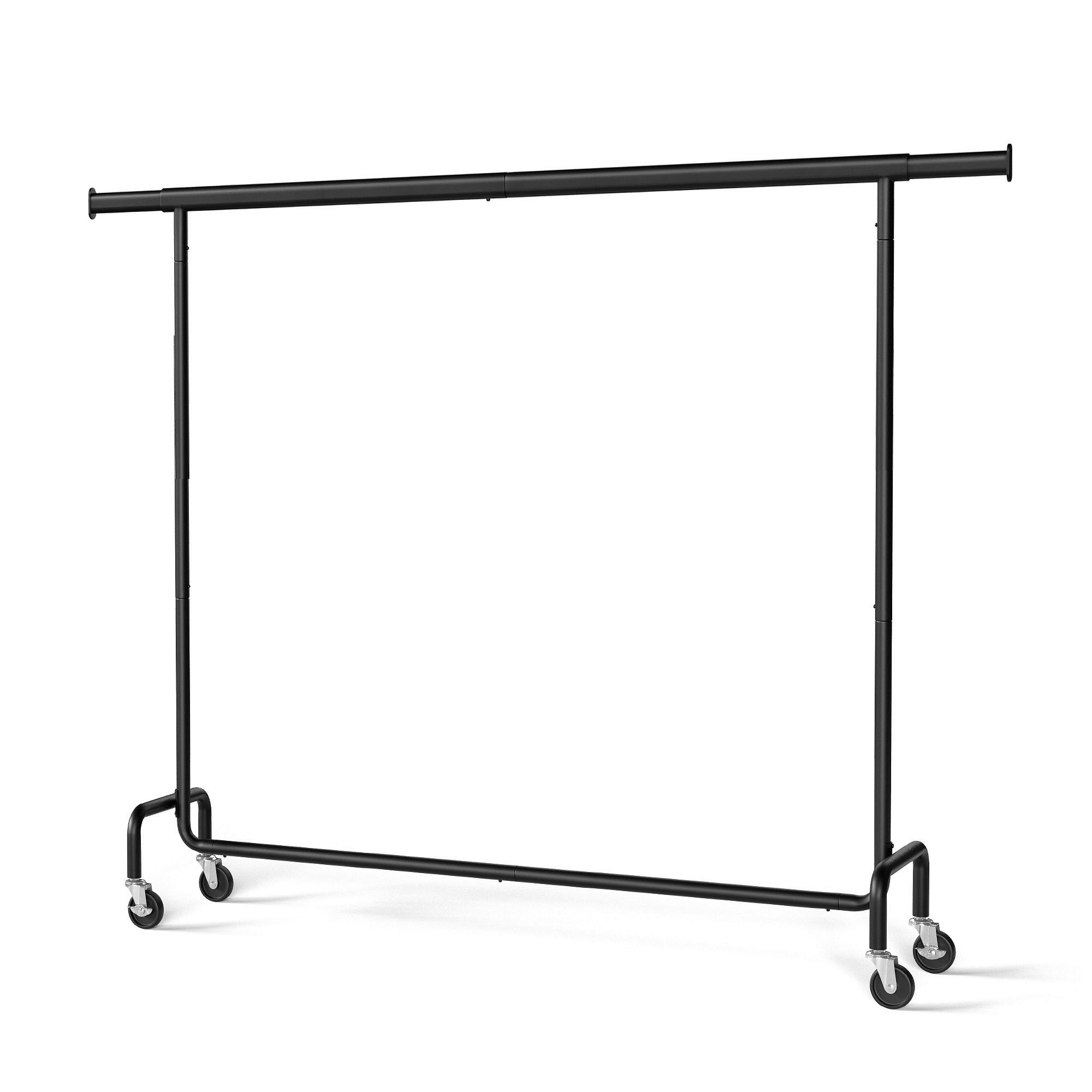 KLEIDERWAGEN in Schwarz 160-200/162,9/45 cm   - Schwarz, Trend, Kunststoff/Metall (160-200/162,9/45cm) - Boxxx