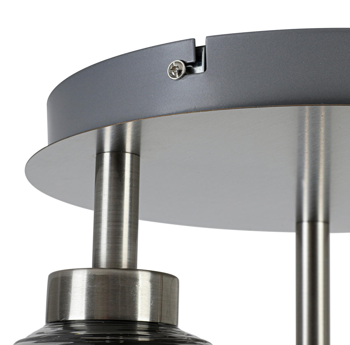 DECKENLEUCHTE  39,5/38,17 cm    - Chromfarben/Nickelfarben, Trend, Glas/Metall (39,5/38,17cm) - Collett's Monde
