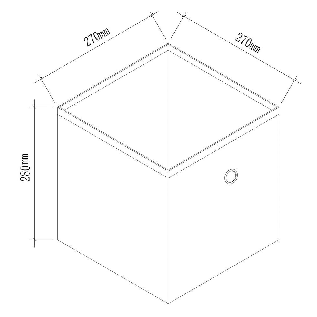 Thumbnail - Mid.you Faltbox Boxas, Rot, Kunststoff, 27x28x27 cm, faltbar, Ordnen & Aufbewahren, Aufbewahrungsboxen, Faltboxen