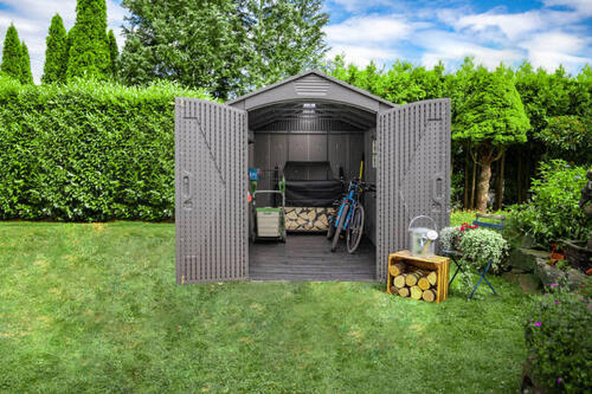 GERÄTEHAUS 204/227/204 cm  - Grau, Basics, Kunststoff (204/227/204cm) - Ambia Garden