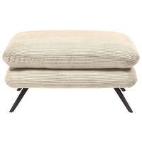 HOCKER Cord Naturfarben  - Schwarz/Naturfarben, MODERN, Textil/Metall (90/45/60cm) - Pure Home Lifestyle