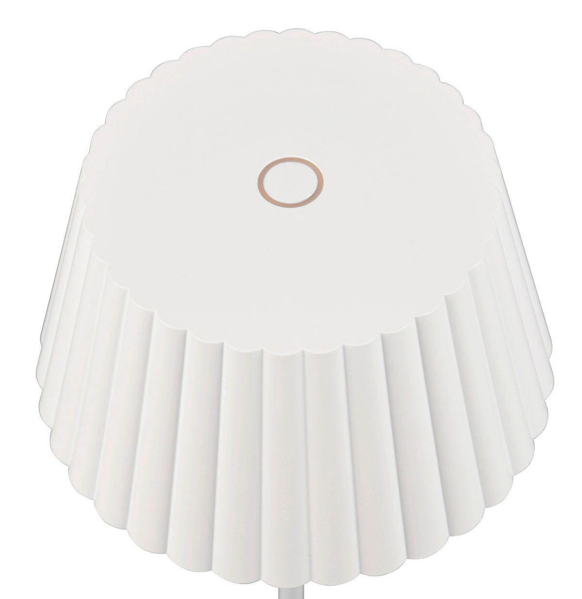 STOLNÍ LAMPA NA BATERIE 13,5/39,1 cm - bílá, Konvenční, kov (13,5/39,1cm)