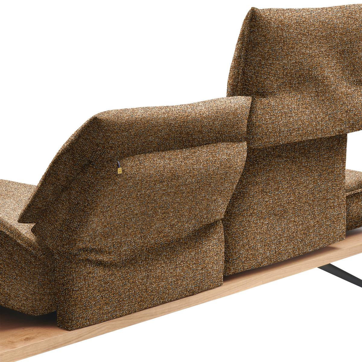 ECKSOFA Chenille Cognac  - Cognac/Schwarz, Design, Holz/Textil (240/132cm) - Koinor