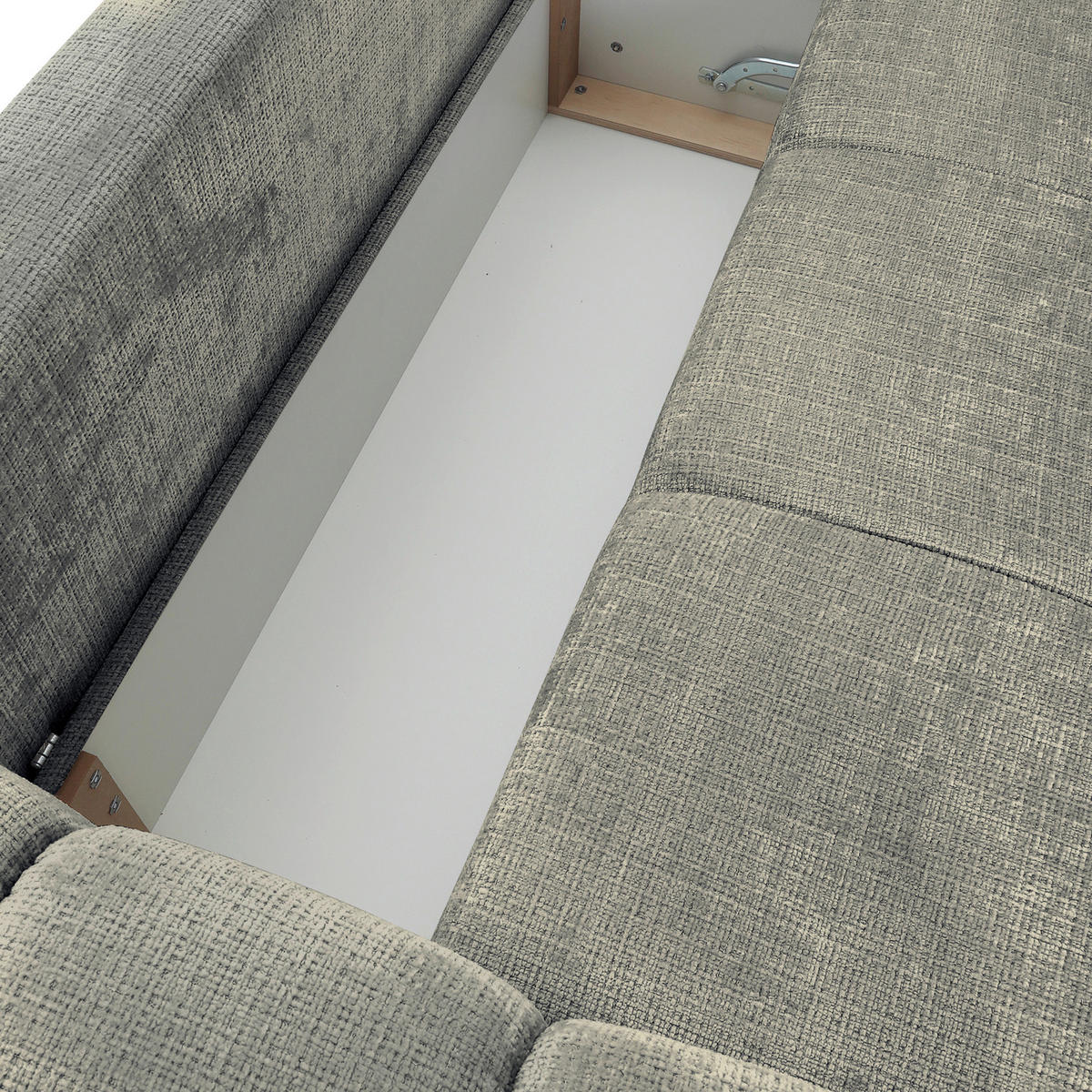 ECKSOFA Dunkelgrau Chenille  - Dunkelgrau/Schwarz, KONVENTIONELL, Kunststoff/Textil (283/180cm) - Carryhome