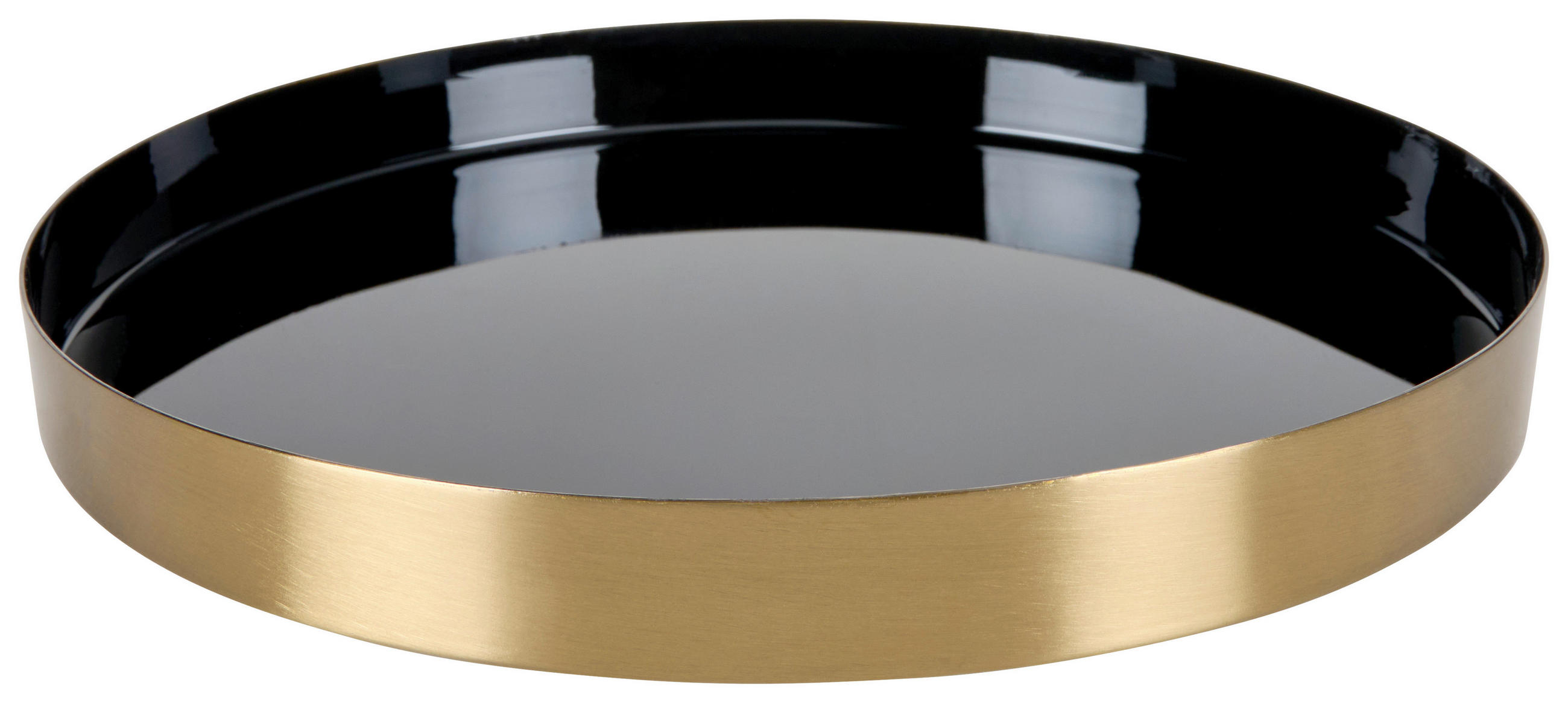 LJUSFAT  - svart/guldfärgad, Trend, metall (20,5/2cm) - Ambia Home