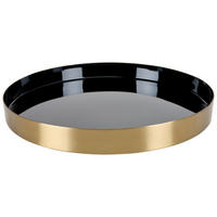 LJUSFAT  - svart/guldfärgad, Trend, metall (20,5/2cm) - Ambia Home