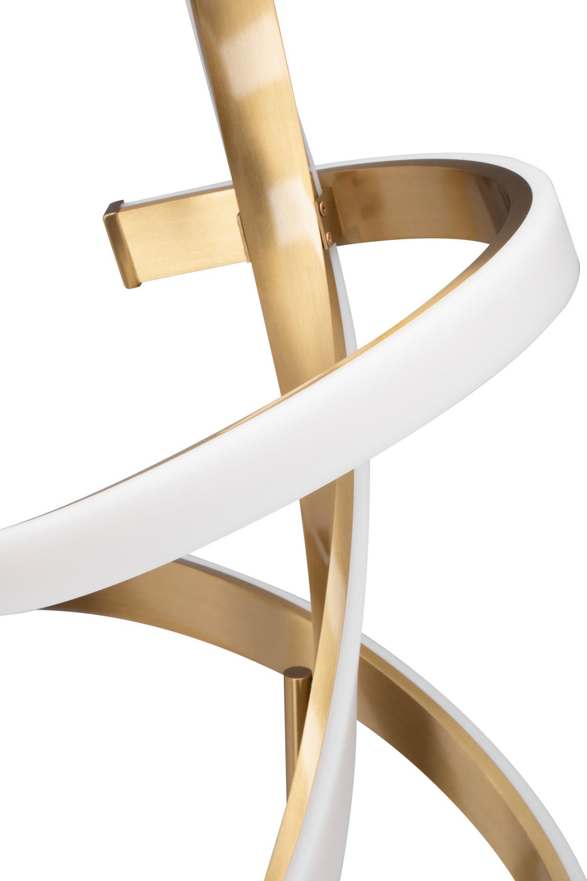 LED-STEHLEUCHTE 25/137 cm    - Goldfarben/Weiß, Design, Kunststoff/Metall (25/137cm) - Dieter Knoll