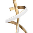 LED-STEHLEUCHTE 25/137 cm    - Goldfarben/Weiß, Design, Kunststoff/Metall (25/137cm) - Dieter Knoll